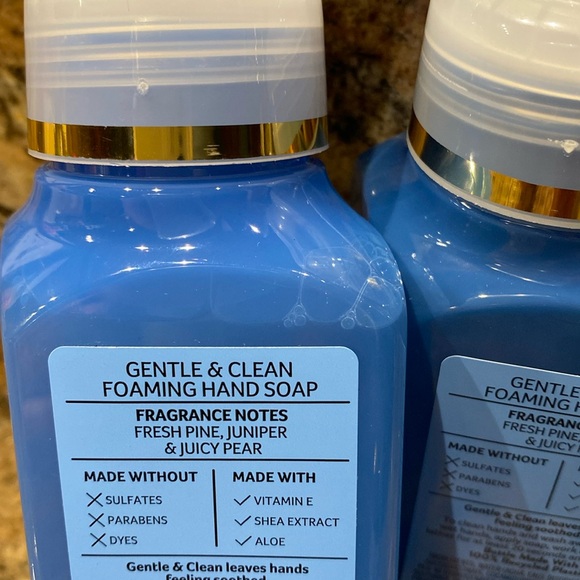 Two (2) CRISP MORNING” AIR 8.75 fl oz, BBW Gentle & Clean Foaming Hand Soap, NWT - Picture 5 of 6